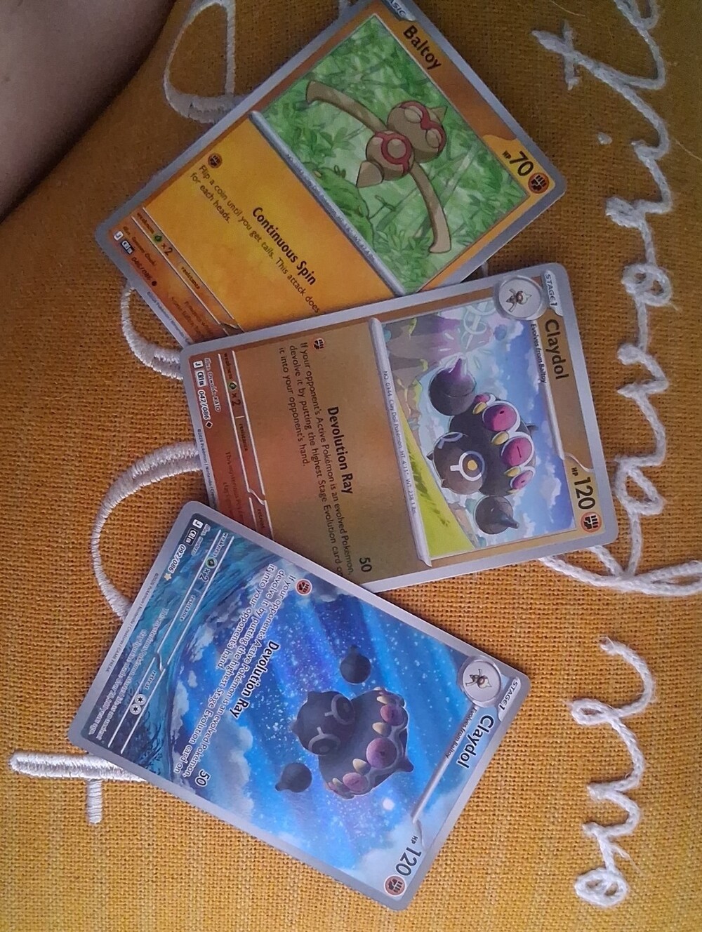 Pokemon Trading Cards - Yellow, Orange, Blue